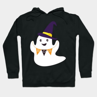 Boo Cute Ghost - Happy Halloween Hoodie